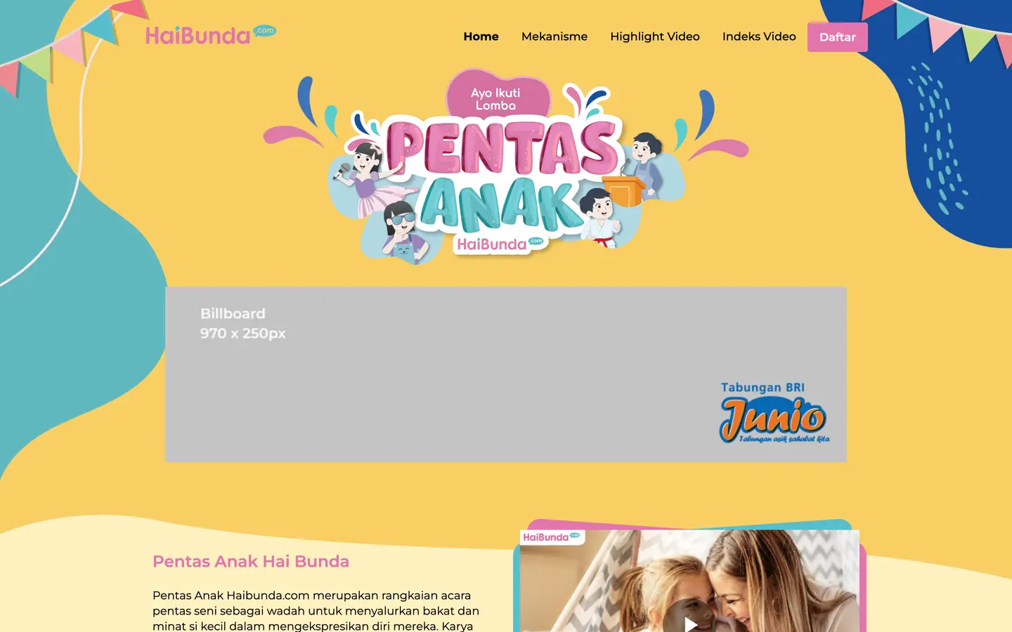 BRI Pentas Anak Event for Haibunda.com